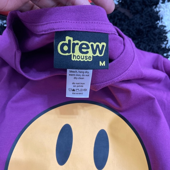 NWOT Women’s Medium/Men’s Small Drew House Mascot Cotton Tee In Purple - Picture 8 of 12